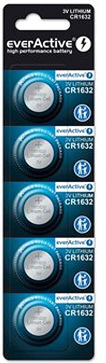 Everactive Cr1632 Lithiumbatterij Voor Elektronische Apparaten En Afstandsbedieningen (5 Stuks)
