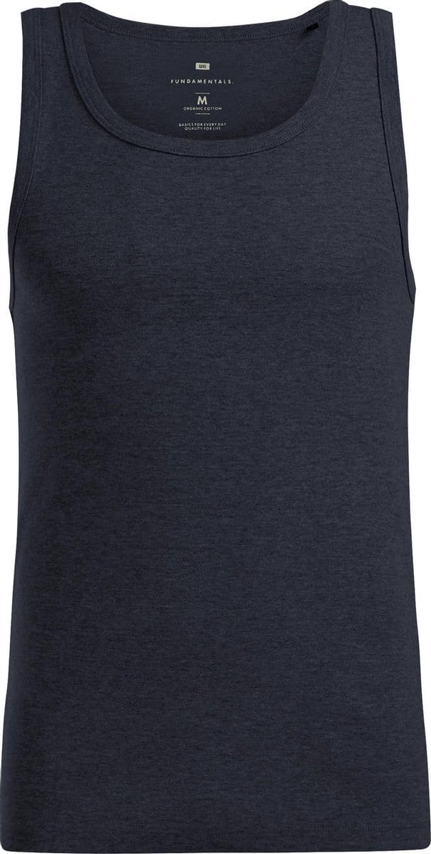 WE Fashion Heren Slim fit geribd singlet