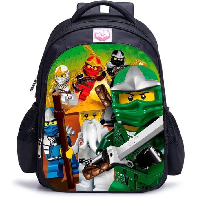 Lego Ninjago Seizoen 5 Cartoon Print Zwarte Rugzak black - medium