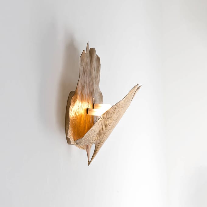 Holländer Wandlamp Ginkgo Due in goud