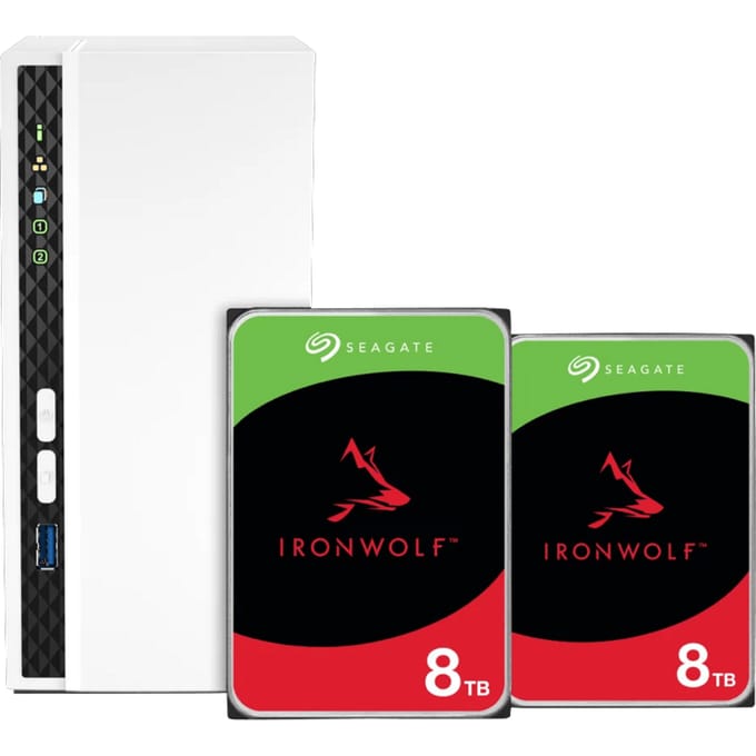 QNAP TS-233 + Seagate Ironwolf 8TB Duo pack