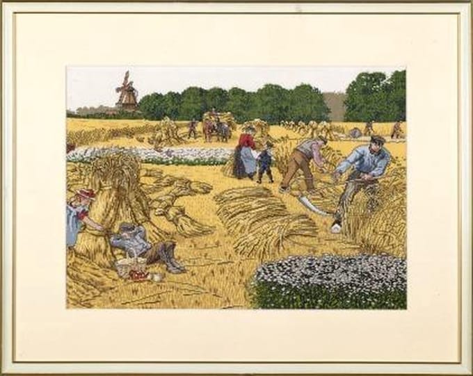 borduurpakket 12105 cornelis jetses, julidag op het land