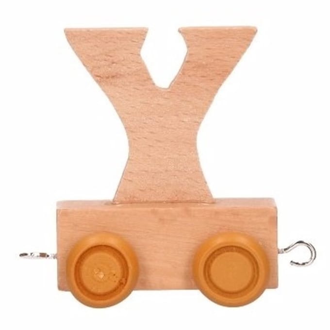 Houten lettertrein letter Y