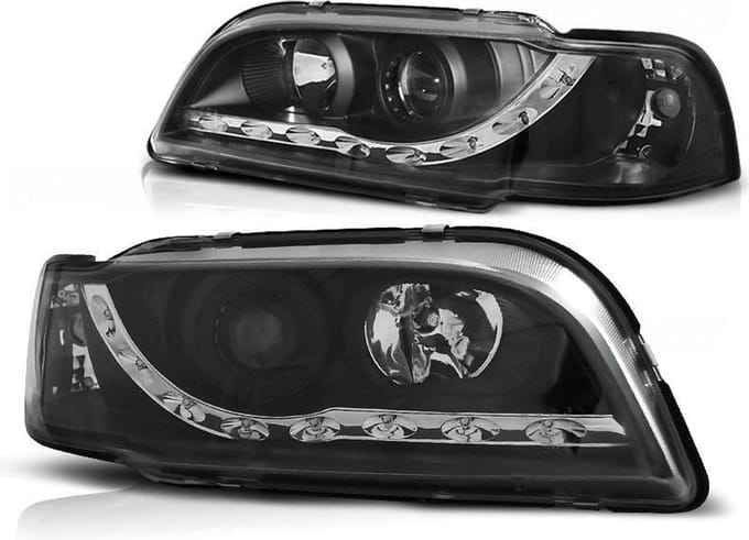 Koplampen met parkeerlicht VOLVO S40/V40 02 96-04 00 ZWART