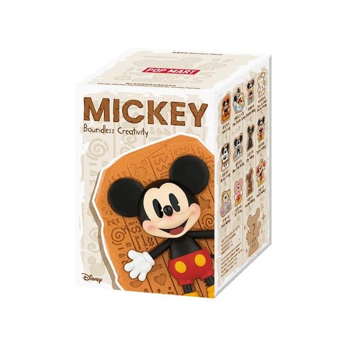 POP MART Disney Mickey Grenzeloze Creativiteit Serie Figuren Blind Box beige
