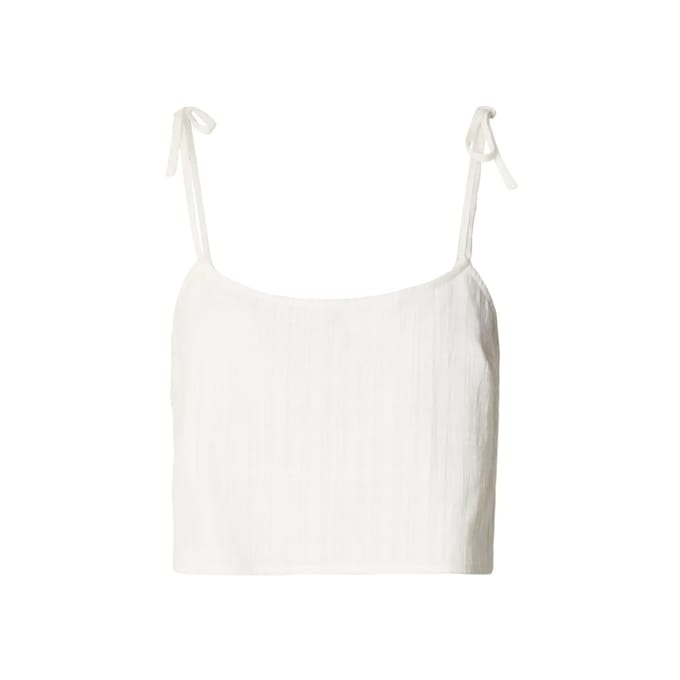 Urban Classics - Light Cotton Crop top - S - Wit