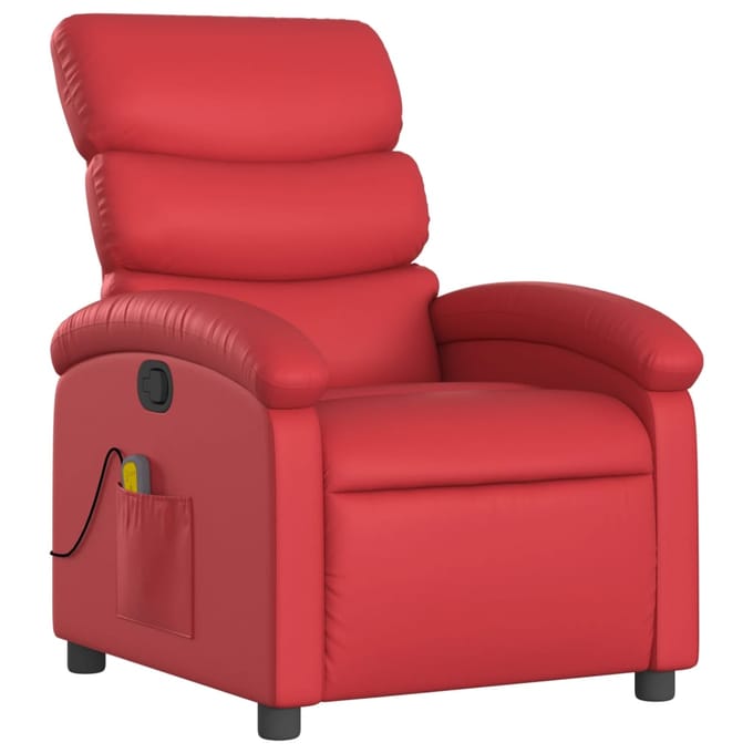vidaXL - Massagestoel - verstelbaar - kunstleer - rood