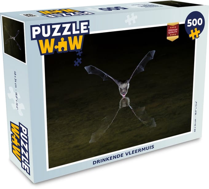 Puzzel Vleermuis - Water - Reflectie - Legpuzzel - Puzzel 500 stukjes