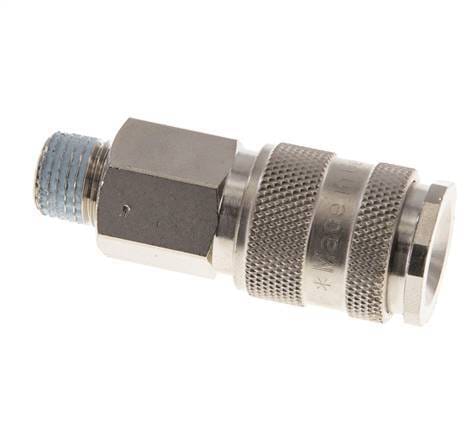 Vernikkeld Messing DN 5.5 (Orion) Luchtkoppeling Snelkoppeling R 1/4 inch Buitendraad - CLS5ARO-M-BN-BL-014