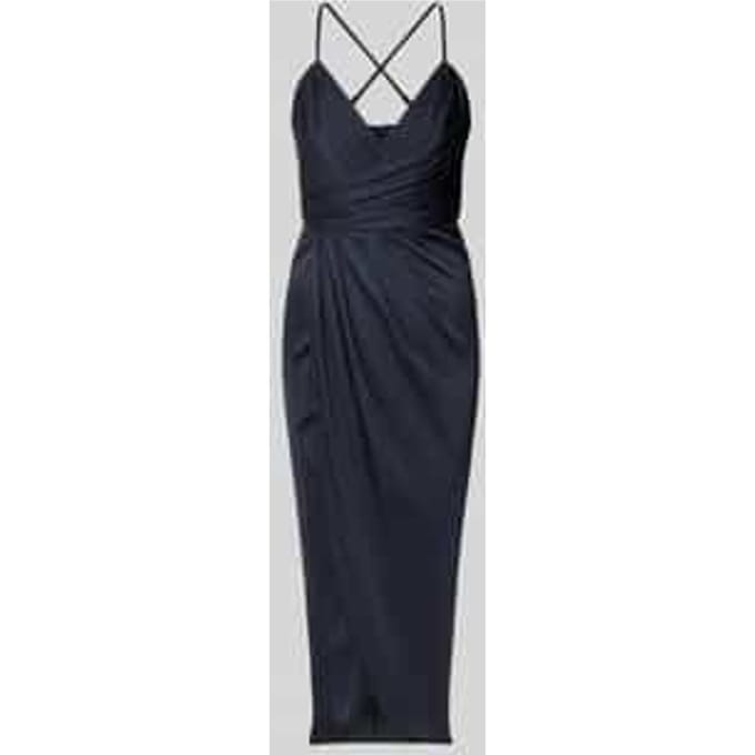 Cocktailjurk van satijn met wikkel-look