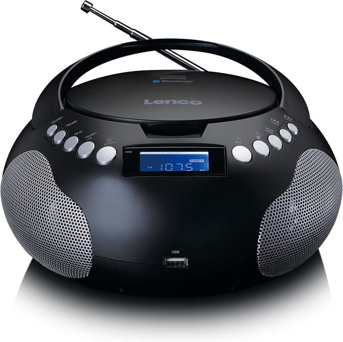Draagbare CD Radio met Bluetooth en USB - PLL FM Tuner - LCD Display