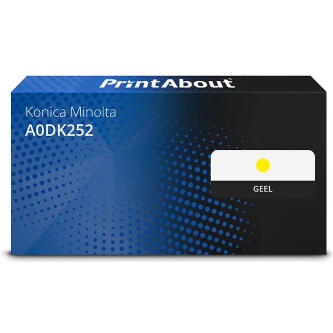 PrintAbout huismerk Toner A0DK252 Geel Geschikt voor Konica Minolta
