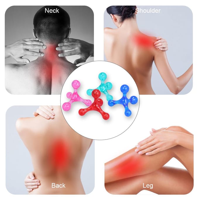 Trigger Point Reflexologie Body Massager 4 Manieren Massage Tool roze