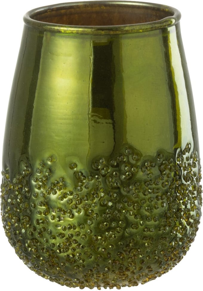 J-Line kaarshouder Spiegel - glas - groen - small - 2 stuks