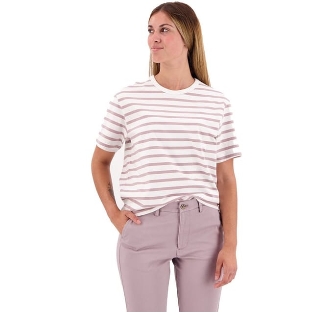 Dockers Crew T-shirt Met Korte Mouwen Beige,Paars S Vrouw