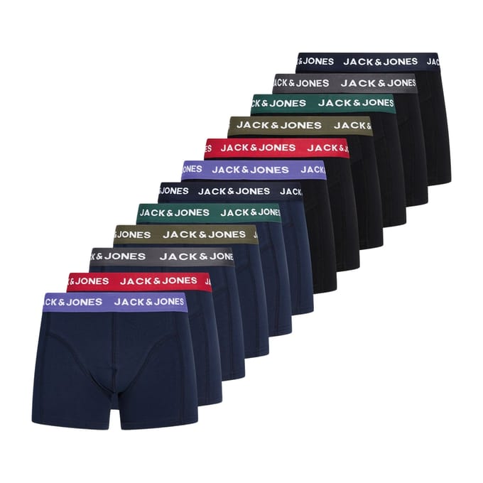 JACK&JONES - JACKYLE SOLID TRUNKS 12 PACK Heren Onderbroek