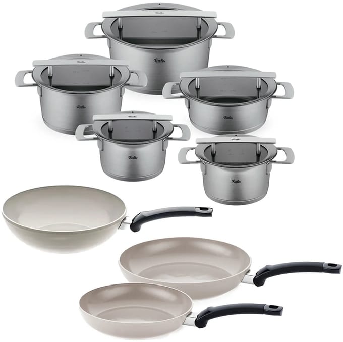 Fissler Phi Collection Pannenset met Glasdeksels, 8-delig / kook