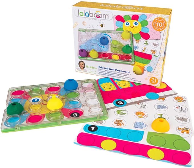 Lalaboom Activiteitenbord met educatieve kralen (20 st)