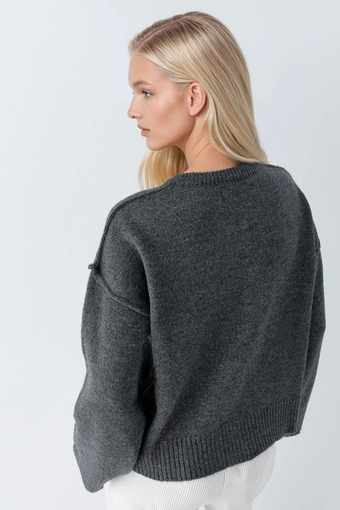 Ontspannen Knopen Trui Cardigan