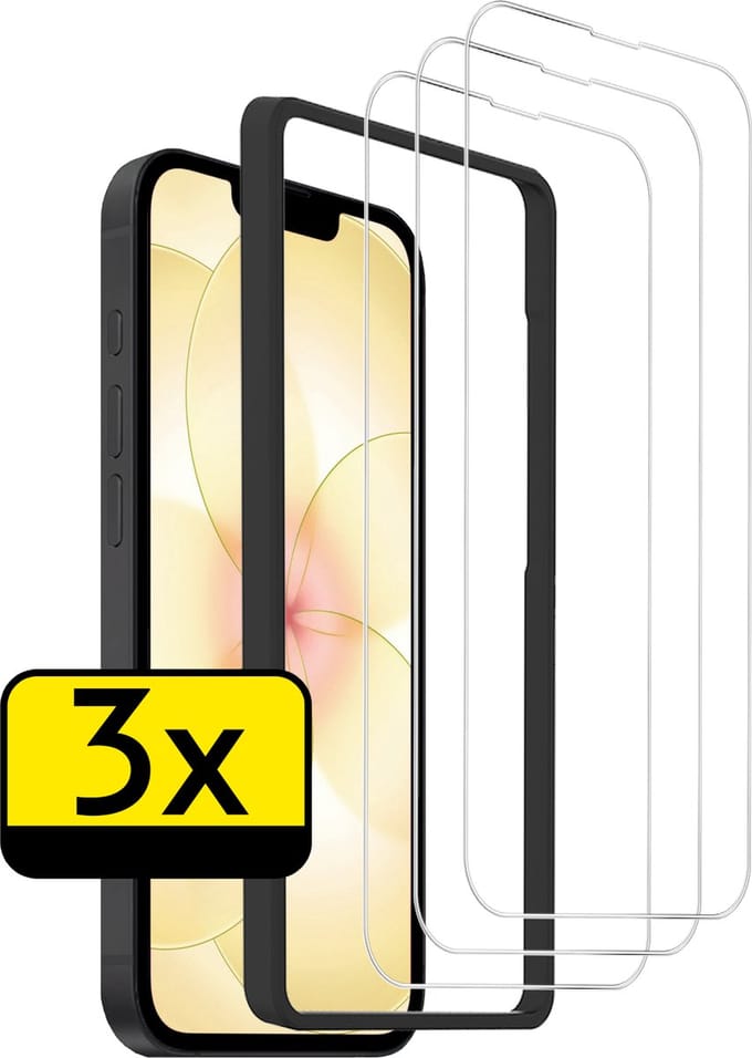 Screenprotector - Geschikt voor Apple iPhone 17e - 3 Stuks - Met Installatie Frame - Beschermglas - Gehard Glas - Tempered Glass - Screen Protector