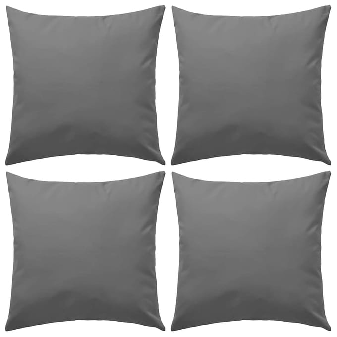vidaXL - Buitenkussens - 45x45 - cm - grijs - 4 - st