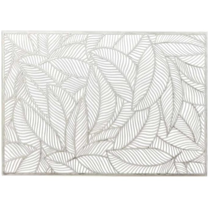 Unique Living | Placemat Nissa | Rechthoekig | Polyester | Zilver | 30x45cm