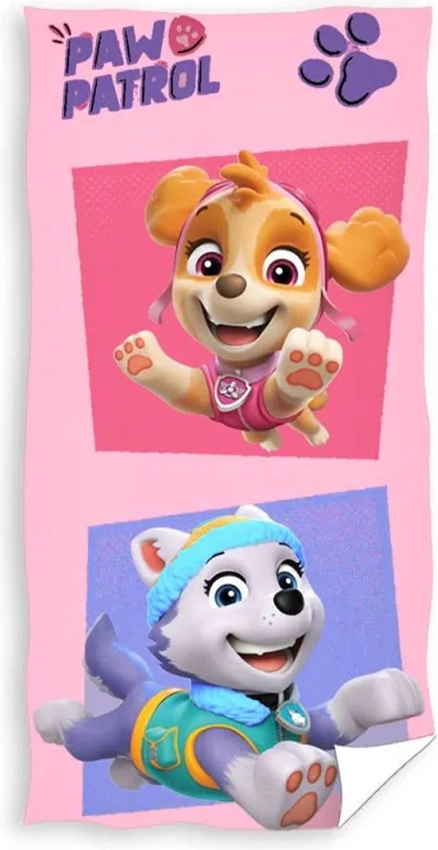 Paw Patrol strandlaken roze 70 x 140cm