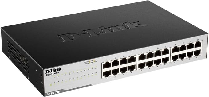 24-Poorts Gigabit Switch Onbeheerd 10/100/1000 Mbps Netwerkverdeler 1U Rackmount