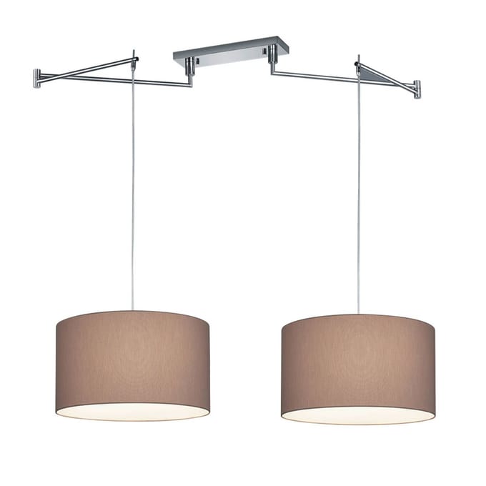 Helestra Certo hanglamp cilinder 2-lamps mocca