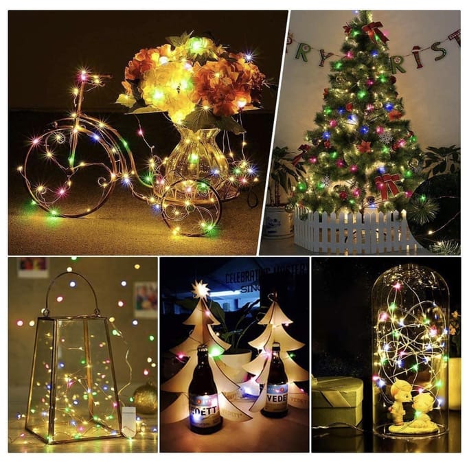 Rosfix Lichtsnoer USB - 50 LED Multicolor, Afstandsbediening - 5 m, 360° Licht, 8 Modi