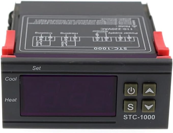 Digitale Thermostaat - Vochtigheidsregelaar Controller - Klimaat Regelen - Automatische Schakelaar - 10x15x3cm - Wit