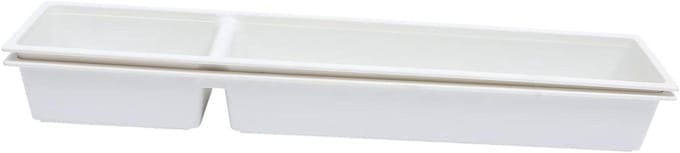 Voerbak Kippen - Pluimvee Voerbak - Voeren van Pluimvee - Stevige Constructie - 54 x 109 x 61 cm - Wit