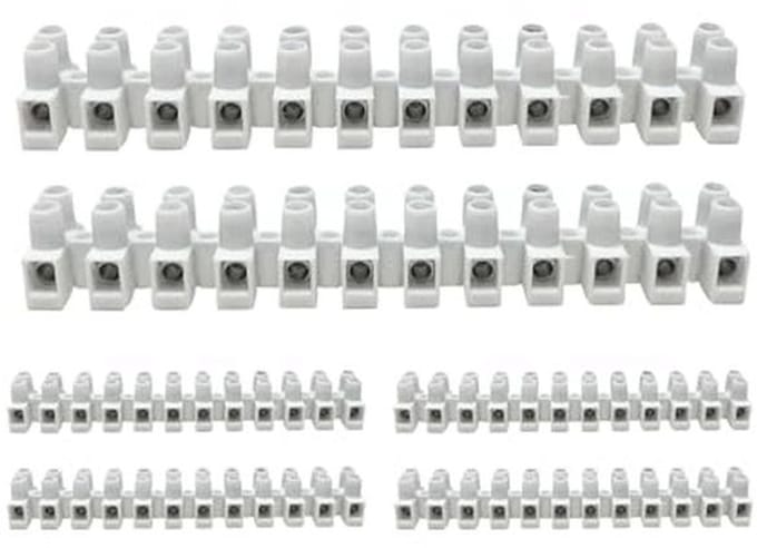 Set van 6 stopcontacten met hoge sterkte en veiligheid - 24 A, polypropyleen isolatie