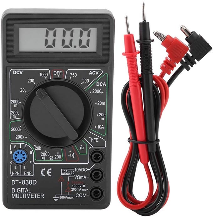 Digitale Multimeter met LCD Display voor Spanning, Stroom en Weerstand Meten