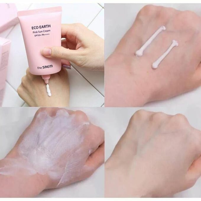 De Saem Eco Earth Pink Zonnebrandcrème SPF50+ PA++++, 50g beige