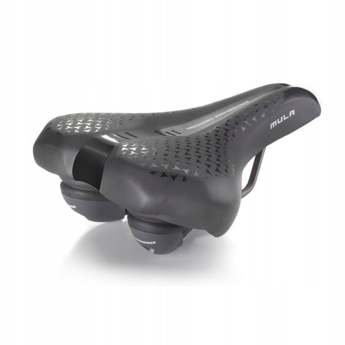 Selle Monte Grappa Mula Plus Zadel Zwart - Comfortabel Stadsfietszadel