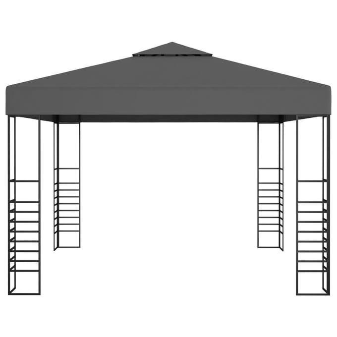 vidaXL - Tuinpaviljoen - 3x3 - m - antraciet