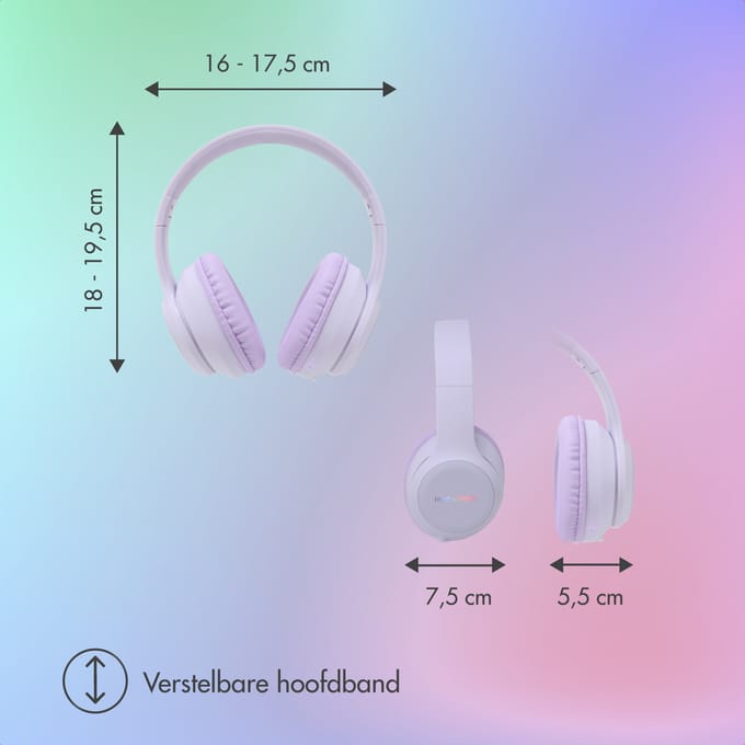 imoshion Kinder Koptelefoon LED - Bluetooth en Decibelbegrenzer - Kinderkoptelefoon Draadloos en Met Draad