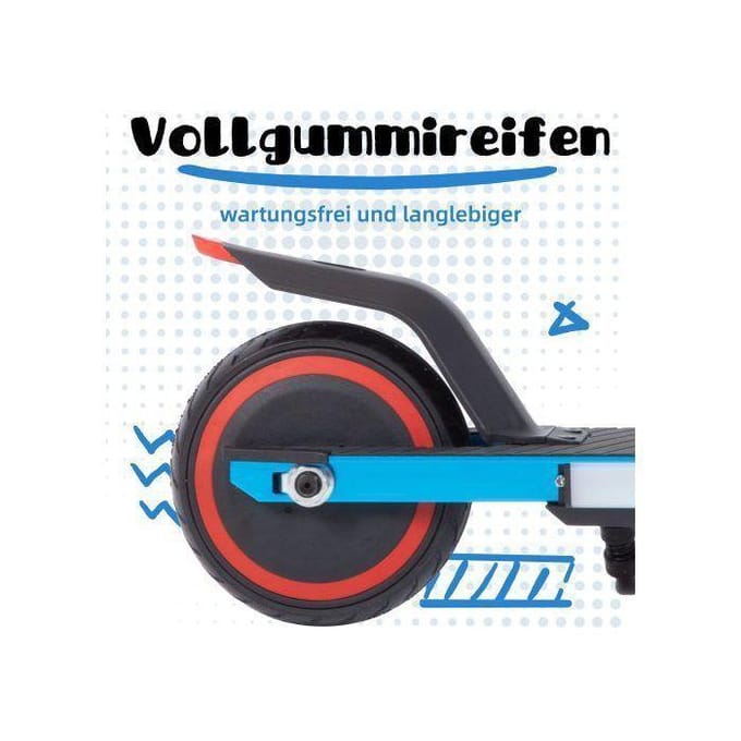 Trottinette électrigue pour enfants - Leawin - Autonomie 5 - 8KM - Max 14KM/H - Bluetooth - Système de freinage électronique - Bleu.