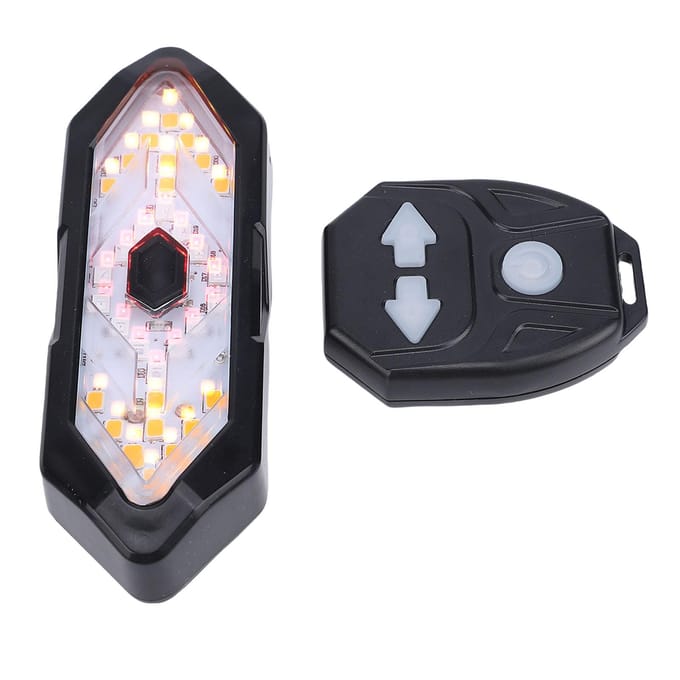 Fietsachterlicht met Richtingaanwijzers USB Oplaadbaar LED Fietsachterlicht IPX4 Waterdicht voor Nachtelijk Fietsen white