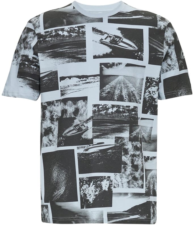 Q/S designed by - T-shirt - Maat M - Mannen - blauw - katoen