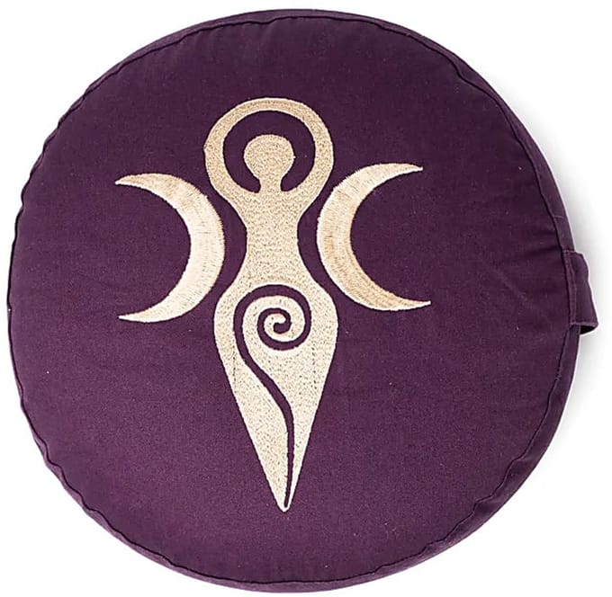 Meditatiekussen donkerpaars goddess biokatoen (OCS) – 33 cm x 17 cm