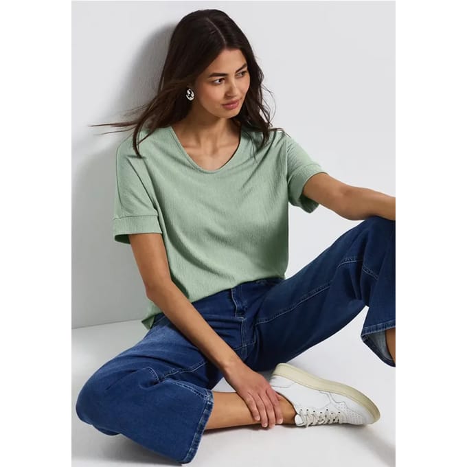 Gestructureerd gemengd shirt