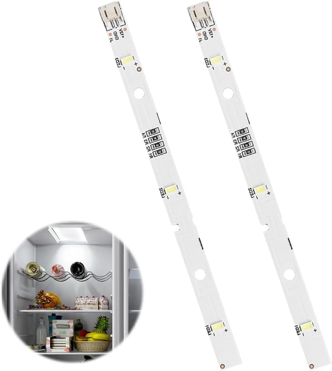 LED Lichtstrip - Koelkastlamp - Koelkast Verlichting - Brede Compatibiliteit - 2 stuks - Wit