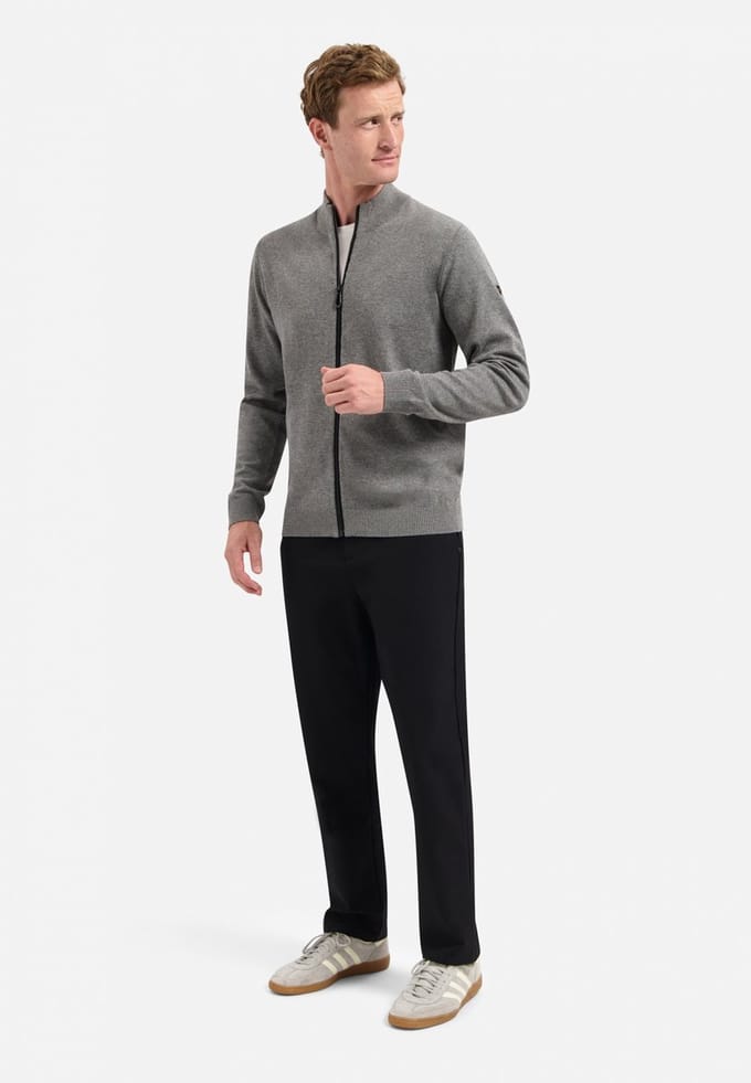 No Excess Cardigan 2 coloured melange grey melange