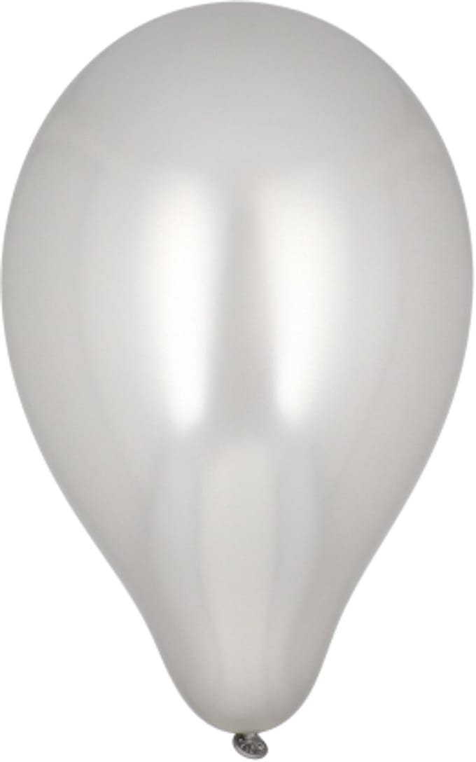 12x 10 Ballonnen Ø 25 cm zilver
