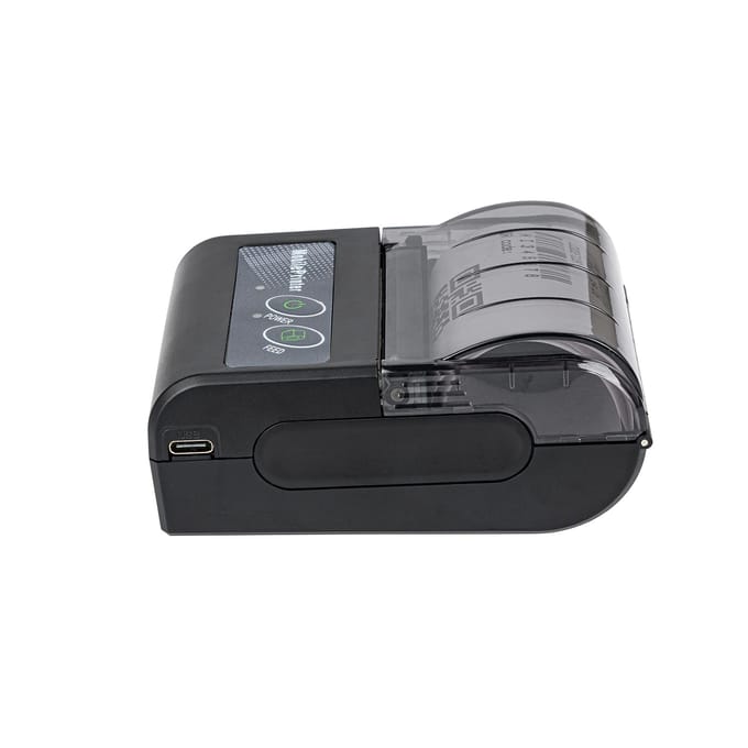 Imprimante thermique portable 58MM Imprimante de reçus BT rechargeable Mini imprimante sans fil pour entreprise EU Plug