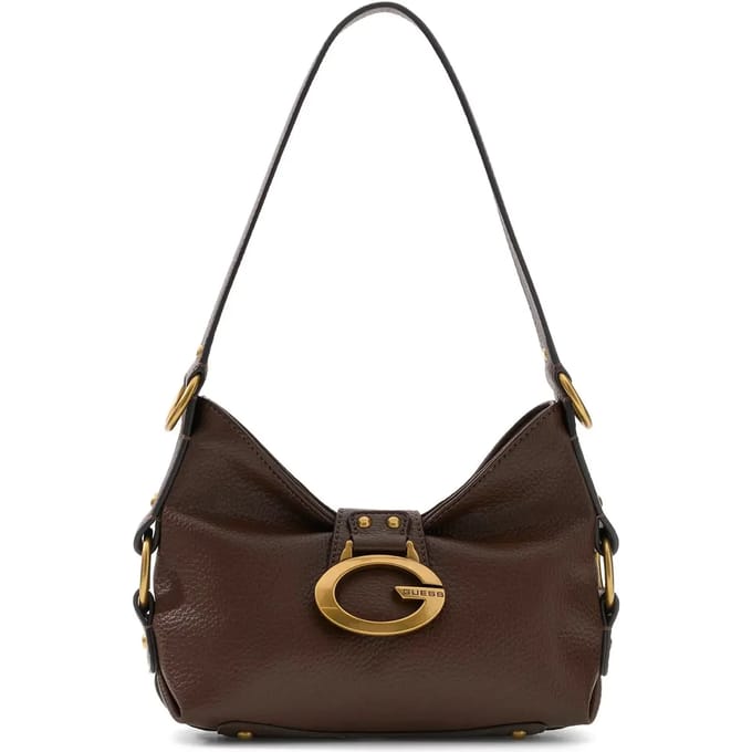 GUESS schoudertas Camden Mini Shoulder Bag Espresso donkerbruin