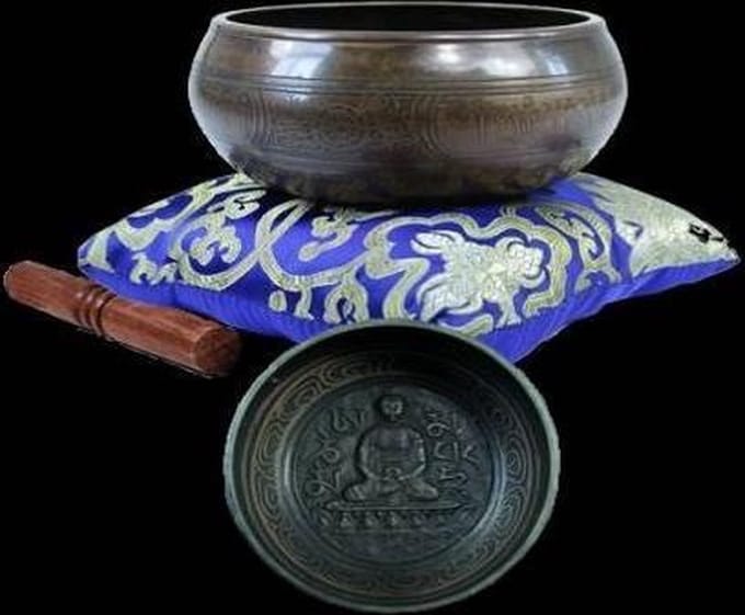 Klankschaal met Boeddha - 16cm - 1300g - M