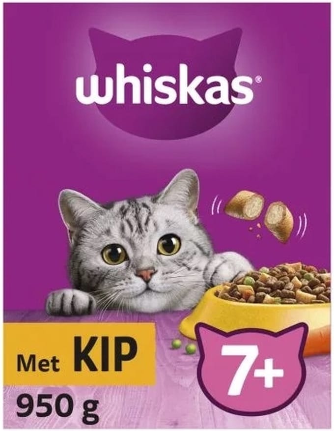 3x whiskas kip 7+ - 800g
